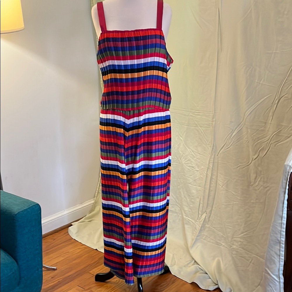 Lucy Paris Nautical multicolor striped two-piece